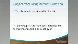 Common Error: Subject-Verb Agreement