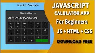 JavaScript Calculator| How to Create Scientific Calculator using JavaScript HTML| JavaScript Project