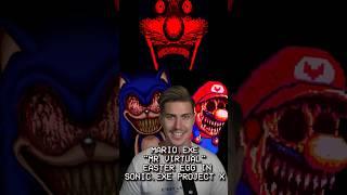 MARIO.EXE EASTER EGG IN SONIC.EXE PROJECT X - MR VIRTUAL #shorts #sonic #exe #sonicexe #mario #scary