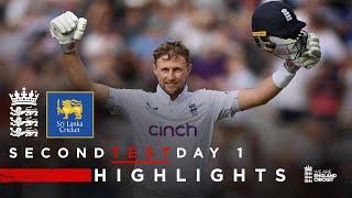 Joe Root Hits 33rd Test Ton | Highlights - England v Sri Lanka Day 1 | Rothesay Test 2024