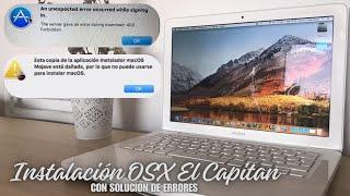 Instalar OSX El Capitan Apple Macbook con error copia de aplicacion dañada y error 403 forbidden