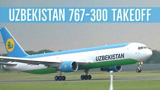 Uzbekistan 767 Takeoff - Doncaster Sheffield Airport [HD]