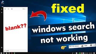 Windows 10 start menu search not working FIXED | easy solution