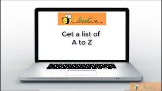 Get a list of A to Z in Excel