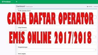 Cara daftar Akun Operator Emis Online