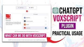 Exploring the ChatGPT VoxScript Plugin: Unlocking YouTube Video Summarization and more features