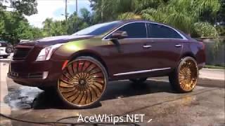 AceWhips.NET- Outrageous Cadillac XTS on Gold 30"s Forgiatos