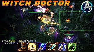 WITCH DOCTOR DOTA 1 MID CON CETRO AZUL HARD GAME | REPLAY ATINAD