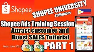 Shopee Ads Training Session online Free Coaching and Tutorial PART 1