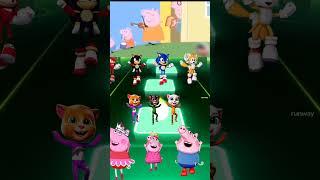 Peppa Pig vs Zombie Scary vs Simonson X Coffin Dance Tiles Hop #peppapig #shorts #tileshop