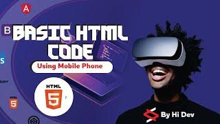 Basic HTML code using mobile phone: Webcode app