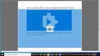 Install Free HEVC Codecs on Windows 10 (for H.265 Video)