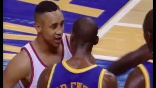 John Starks vs Latrell Sprewell HEATED Trash Talk (11/07/1996)