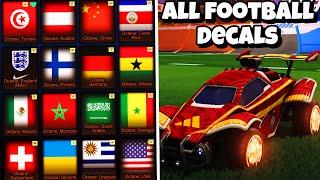 EVERY FOOTBALL DECAL IN ROCKET LEAGUE - Copa America, Euros, World Cup