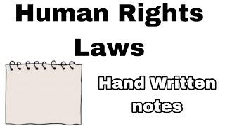 Human Rights Laws Most IMP Questions with Answers Hand written notes 2024