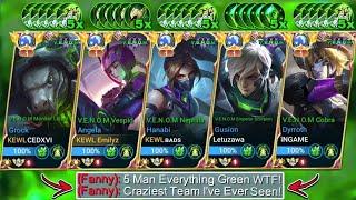 5 MAN VENOM SQUAD IN MYTHICAL GLORY WITH A TWIST?!  (All Green Build)