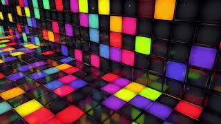 [10 HOURS] Stage Glitter Cubes | Fractal Animations Electric Dancing Room  - Video Only [1080HD]