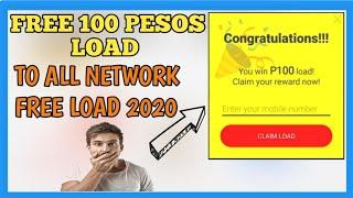 free 100 pesos load to all networks|free load|how to get free load|free load app 2020|legit app 2020
