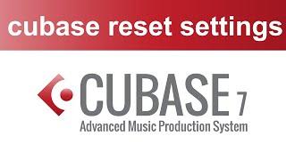 cubase 5 reset settings || reset cubase settings || cubase factory reset