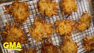 How to make latkes at home for Hanukkah l GMA