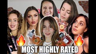 TOP 5 MOST HIGHLY RATED NICHE PERFUMES by FEMALE INFLUENCERS on YOUTUBE