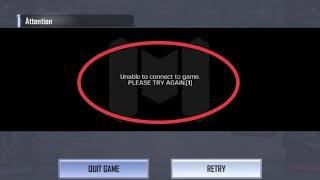 Call Of Duty Mobile | Fix Unable To Connect to Game Please Try Again [1] Problem Solve