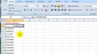 How to Convert Text to a Number in Excel 2007