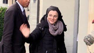 EXCLUSIVE: Sister Cristina Scuccia arriving at hotel de Sers in Paris