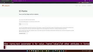 CodeIgniter 4 forms helper and form validation