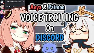 ANYA AND PAIMON VOICE TROLLING ON DISCORD | Csama &  Mio_ch ミオ