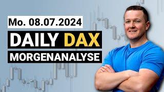 DAX Anstieg schon zu Ende!? | Daily DAX Morgenanalyse am 08.07.2024 | Florian Kasischke