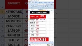 How to Calculate GST % in Excel  || #shorts 