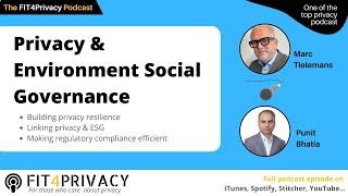 Privacy & Environment Social Governance with Marc Tielemans in The FIT4Privacy Podcast E093