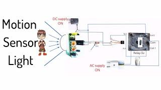 How to make a motion sensor light at home with explanation | PIR sensor | Transistor-BC547
