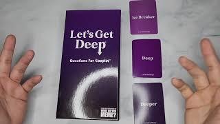 WHAT DO YOU MEME Let's Get Deep Conversation Cards for Couples Love Language Card Game Review