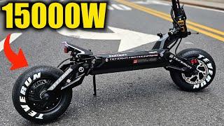 This is DANGEROUS the World's WILDEST E-scooter TEVERUN FIGHTER SUPREME 7260R UNBOXING!