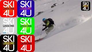 Expert Ski Lessons #7 - Dolphin Turns in Powder - How to ski offpiste - Ski Technique - Ski School