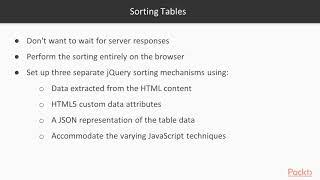 Advanced JQuery 3 : Sorting Table Rows | packtpub.com