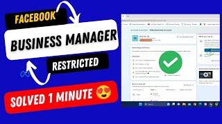 Facebook Business Manager Restricted  | Solved in 1 Minute | Live Proof  | Facebook Disable