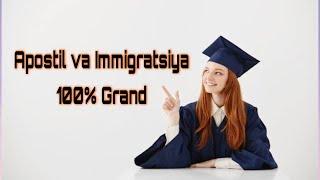 Uz International yangiliklari | Apostil va Immigratsiya masalari | 100 foiz Grant dastur