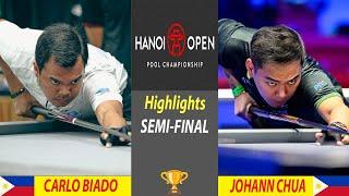 Highlights SEMI-FINAL |Johann Chua vs Carlo Biado| HANOI OPEN POOL CHAMPIONSHIP 2024