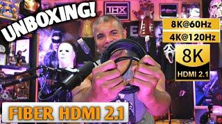 Unboxing and testing a Fiber HDMI 2.1 Cable | 4K & 8K | 20m/15m/10m lengths Certified from Phoossno.