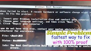 Windows Failed to Start  how to fix 100%