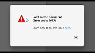 How To Fix Adobe XD Error Code 3635 (Can't Create Document)