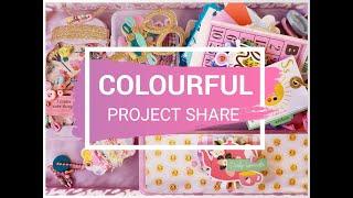 Colourful Projects - Tagflip, Shaker Embellishments, Sewing kit, Embellishment Box & More