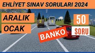 Ehliyet Sınav Soruları 2024 | Aralık, Ocak Çıkmış Ehliyet Sorularını Çöz