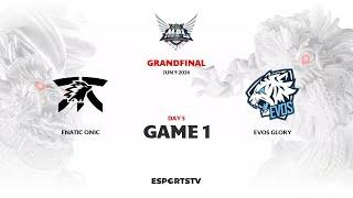 Fnatic ONIC vs EVOS Glory GAME 1 GRAND FINAL MPL ID S13 | EVOS VS FNOC ESPORTSTV