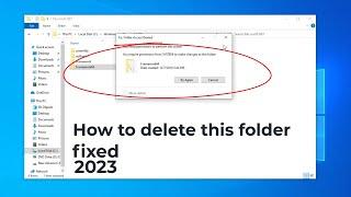 Fix Unable to delete a folder (or) you require permission from system to make changes to this folder