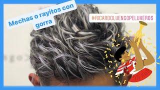 Mechas o rayitos con gorro de NEGRO A PLATA ( NUEVO DECOLORANTE TEMPTING PASO A PASO Y   TEMPTING