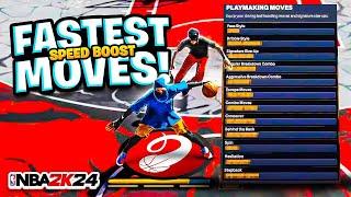 How to do FASTEST SPEED BOOST DRIBBLE MOVES On NBA 2K24 (EASY) NEVER GET STOPPED AGAIN!!!